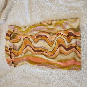 Strapless Bodycon Swirly Dress